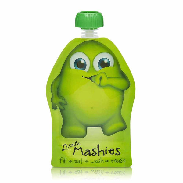 Little Mashies Reusable Baby Food Pouch 2 pack - Green - L'Organic