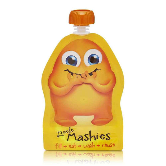 Little Mashies Reusable Baby Food Pouch 2 pack - Orange - L'Organic