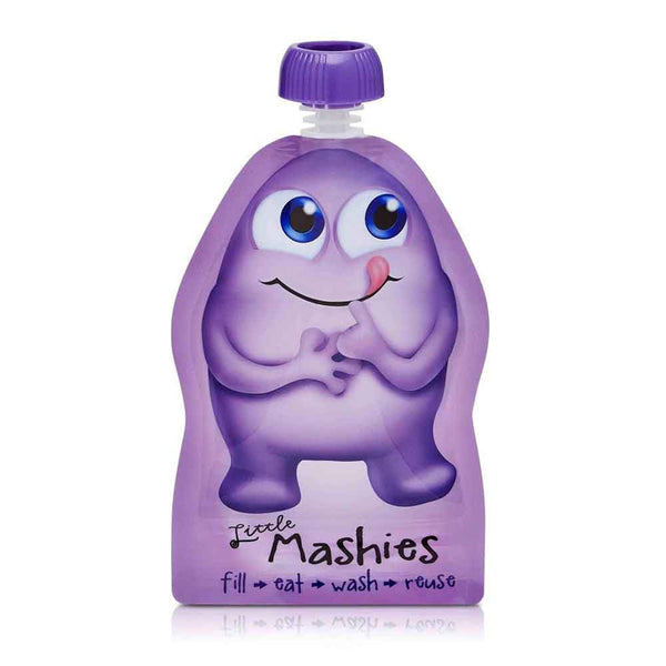 Little Mashies Reusable Baby Food Pouch 2 pack - Purple - L'Organic