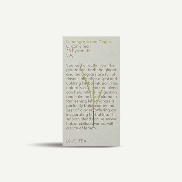 Love Tea Organic Lemongrass & Ginger Tea - 20 Pyramids - L'Organic