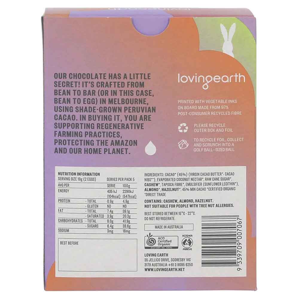 Loving Earth Magic Minis Eggs Solid Mylk Chocolate- 95g - L'Organic