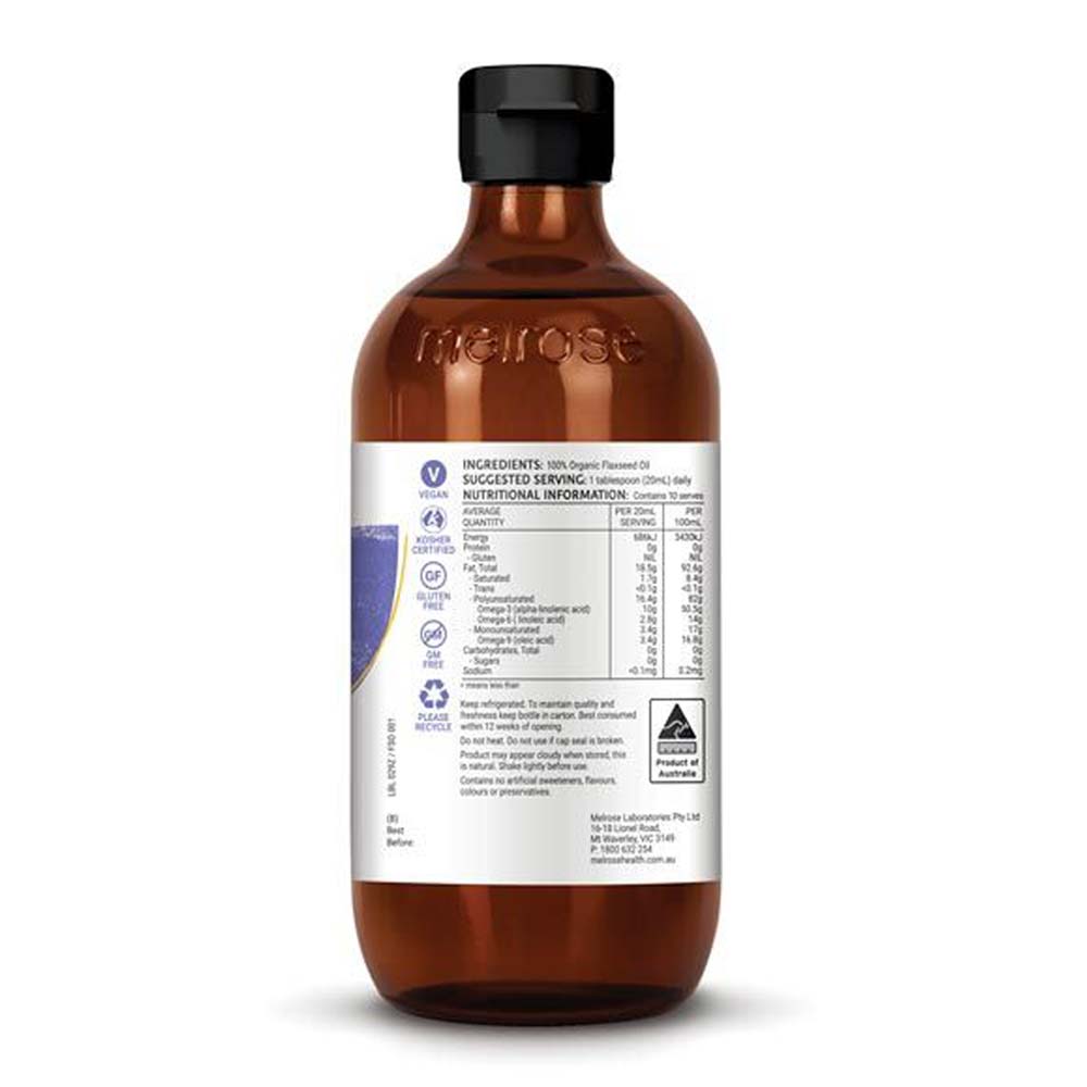 Melrose Australian Organic Flaxseed Oil - 500ml - L'Organic