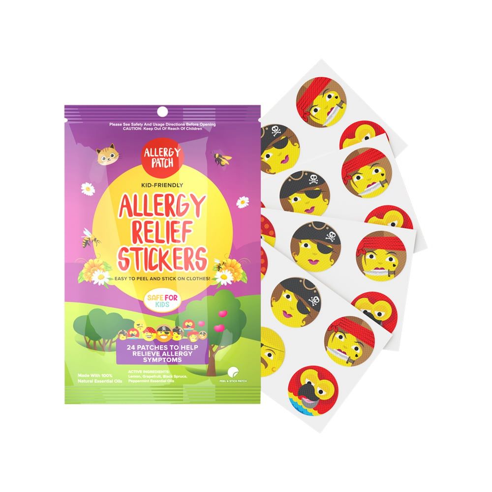 NATPAT Organic Allergy Relief Patches for Kids - 24 Pack Stickers - L'Organic