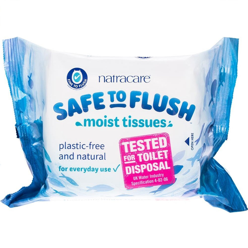 Natracare Moist Tissues Safe To Flush 30 Tissues - L'Organic