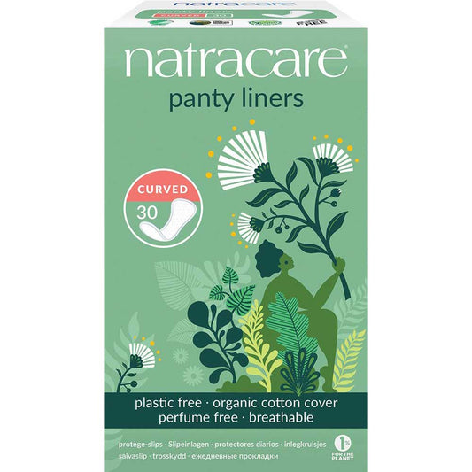 Natracare Organic Panty Liners - Curved 30 Pack - L'Organic