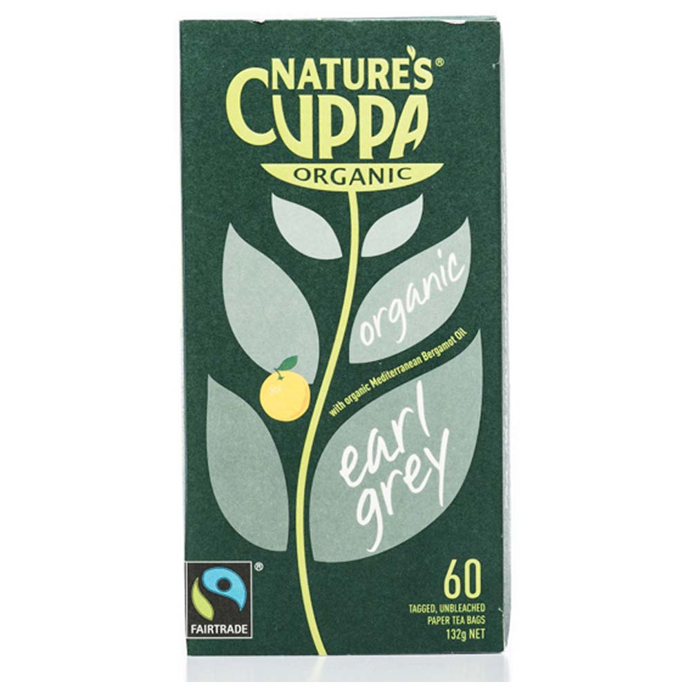 Nature's Cuppa Organic Earl Grey - 60 Tea Bags - L'Organic