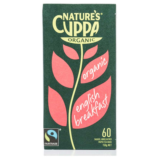 Nature's Cuppa Organic English Breakfast - 60 Tea Bags - L'Organic