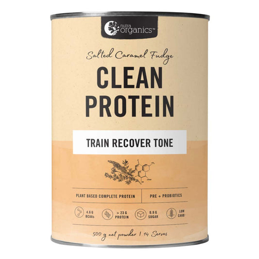 Nutra Organics Organic Clean Protein Salted Caramel Fudge - 500g - L'Organic