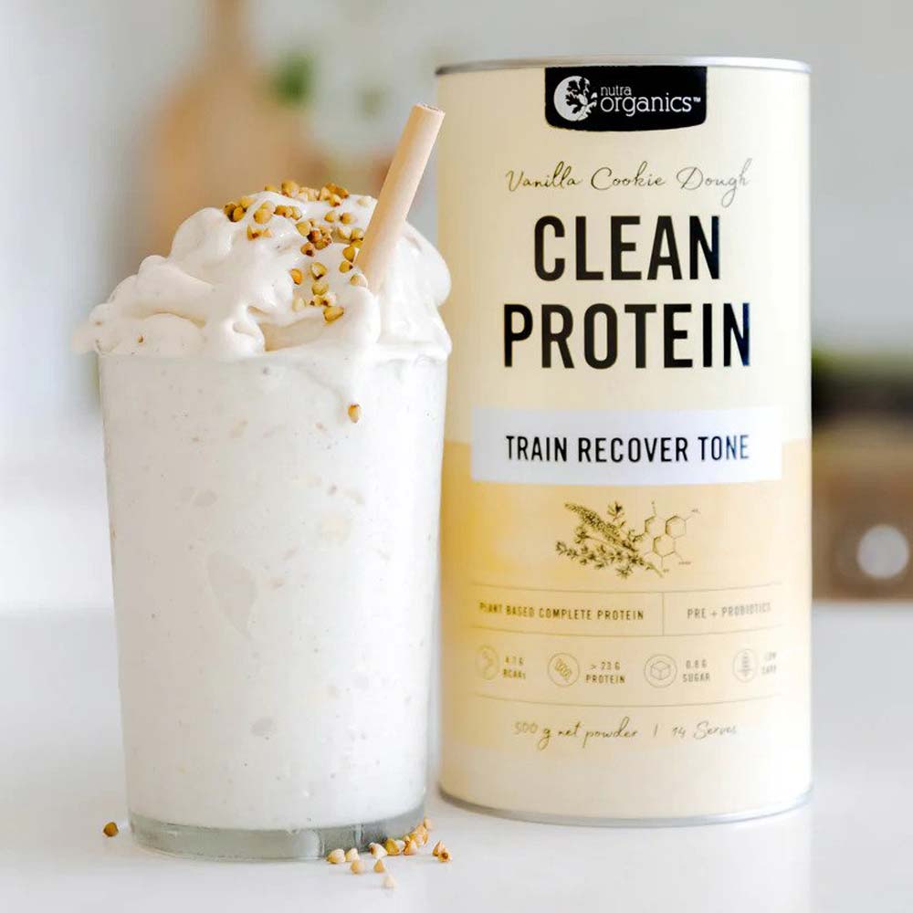 Nutra Organics Organic Clean Protein Vanilla Cookie Dough - 500g - L'Organic
