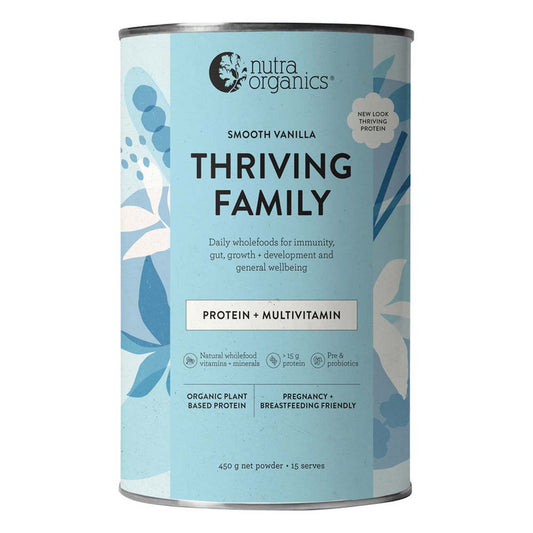 Nutra Organics Thriving Family Protein Smooth Vanilla - 450g - L'Organic