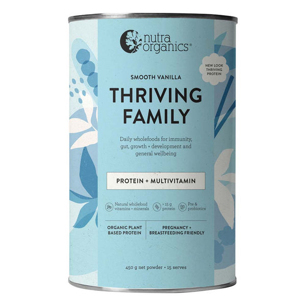 Nutra Organics Thriving Family Protein Smooth Vanilla - 450g - L'Organic