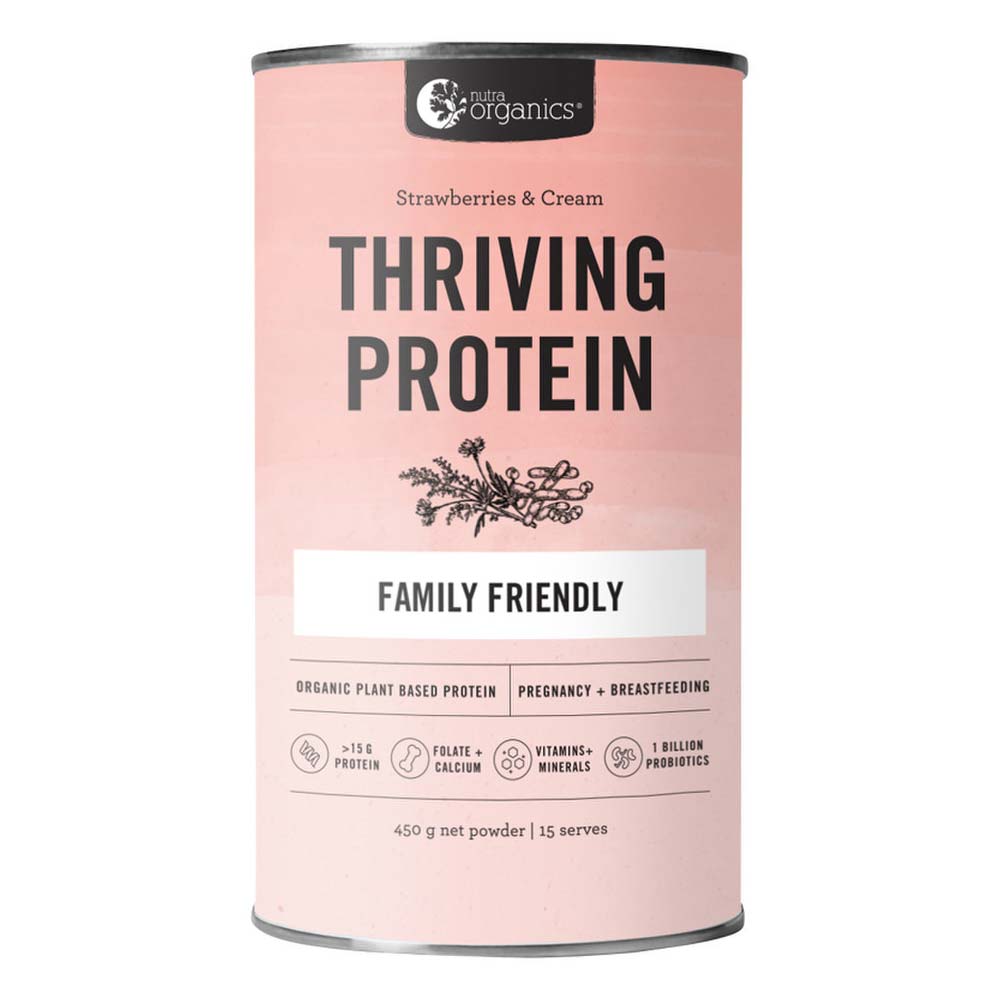 Nutra Organics Thriving Protein Strawberries & Cream - 450g - L'Organic