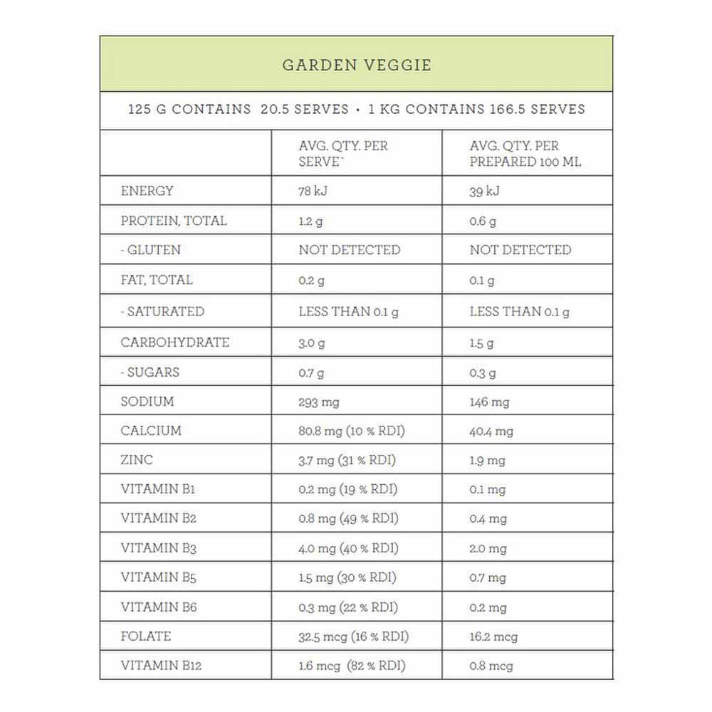 Nutra Organics Vegetable Broth Garden Veggie - 125g - L'Organic