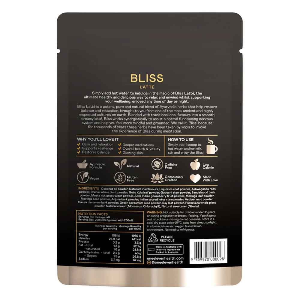 One Eleven Bliss Latte (Relaxation Blend) - Chai Latte - 220g - L'Organic