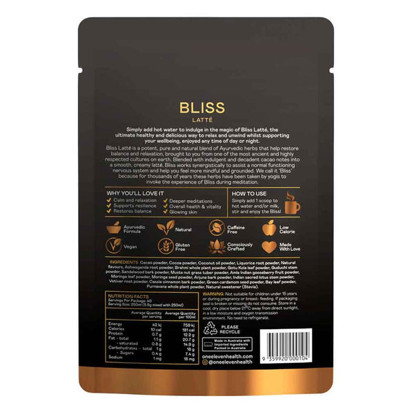 One Eleven Bliss Latte (Relaxation Blend) - Hot Chocolate - 220g - L'Organic