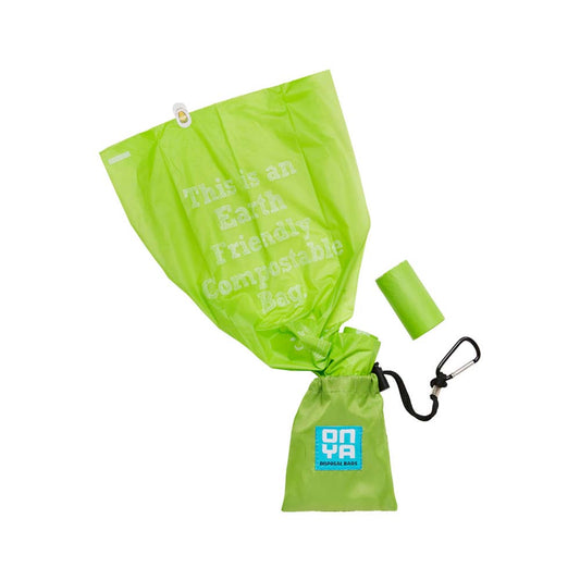 Onya Dog Waste Bags & Pouch - Apple - 30 Pack - L'Organic