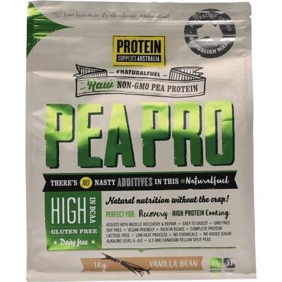 PROTEIN SUPPLIES AUST. PeaPro Organic Raw Pea Protein Vanilla Bean 1kg - L'Organic