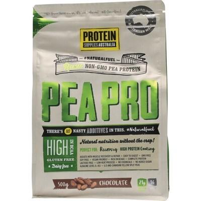 PROTEIN SUPPLIES AUST. PeaPro Raw Organic Pea Protein Chocolate 500g - L'Organic
