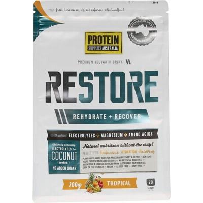 PROTEIN SUPPLIES AUST. Restore Hydration Recovery Drink Tropical 200g - L'Organic