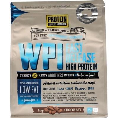 PROTEIN SUPPLIES AUST. WPI (Whey Protein Isolate) Chocolate 1kg - L'Organic