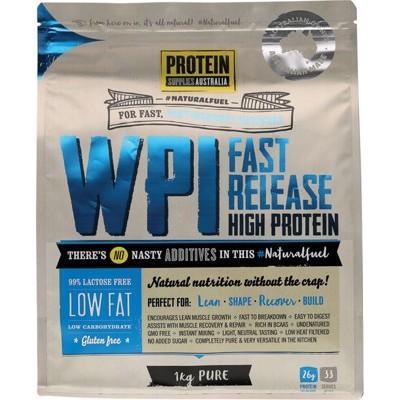 PROTEIN SUPPLIES AUST. WPI (Whey Protein Isolate) Unflavoured 1kg - L'Organic
