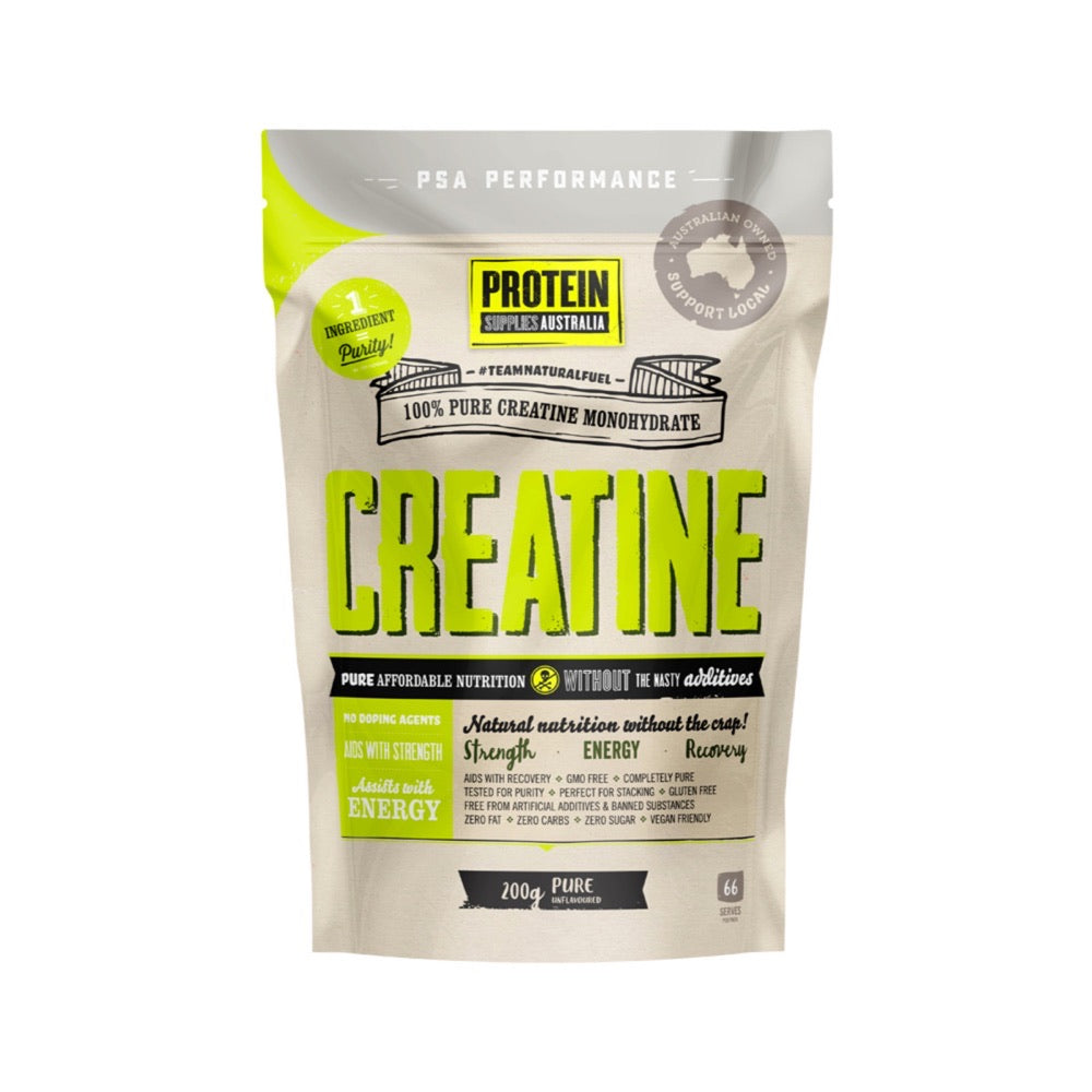 PROTEIN SUPPLIES AUSTRALIA Creatine (Monohydrate) Pure 200g - L'Organic