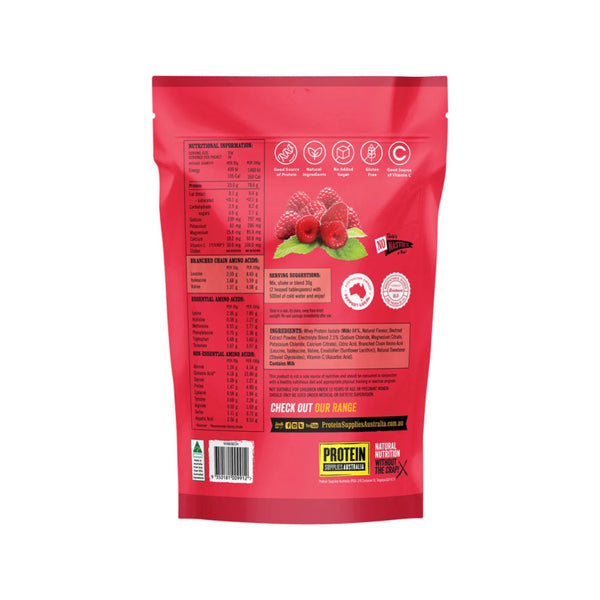 PROTEIN SUPPLIES AUSTRALIA Protein Water Raspberry 800g - L'Organic