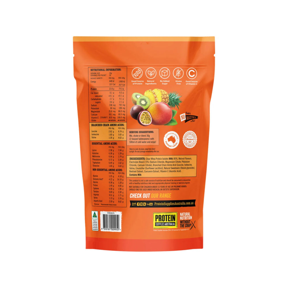 PROTEIN SUPPLIES AUSTRALIA Protein Water Tropical Punch 800g - L'Organic