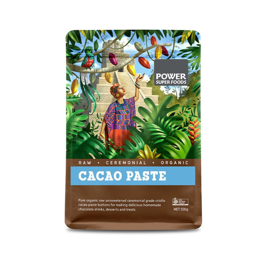 POWER SUPER FOODS Cacao Paste Buttons Ceremonial Grade - 500g