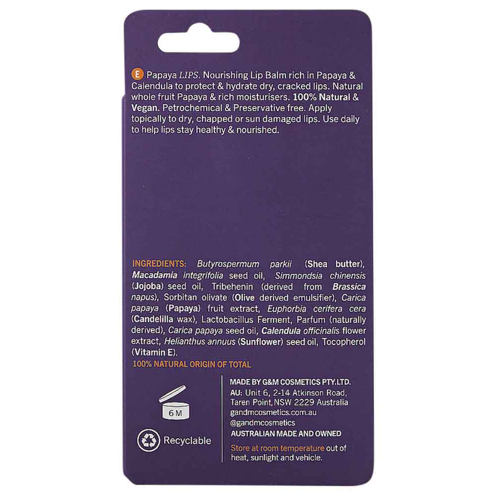 P'URE Papayacare Papaya Lips - 10g - L'Organic