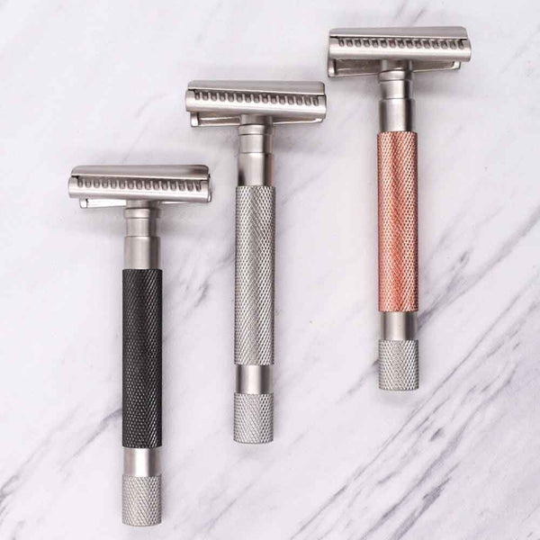 Parker Semi Slant Safety Razor - Rose Gold - L'Organic