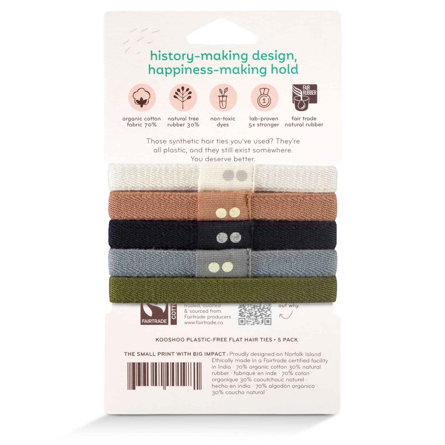 Kooshoo Plastic-Free Hair Ties - Classics