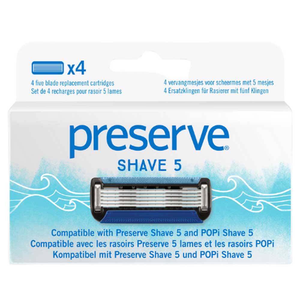 Preserve Shave 5 Razor Blades - 4 Pack - L'Organic