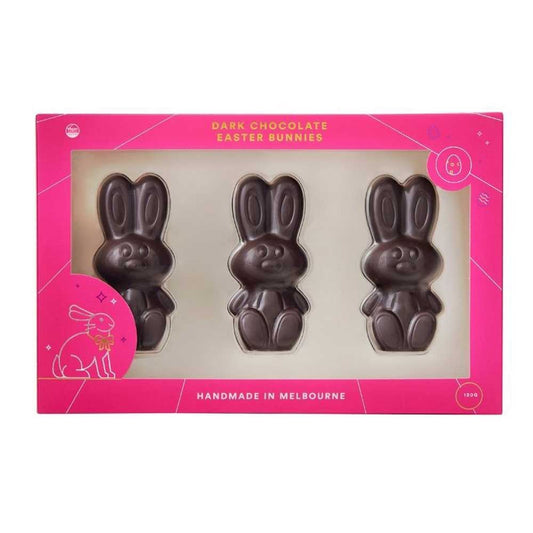Ratio Cocoa Roasters Dark Chocolate Vegan Easter Bunny Trio - 120g - L'Organic