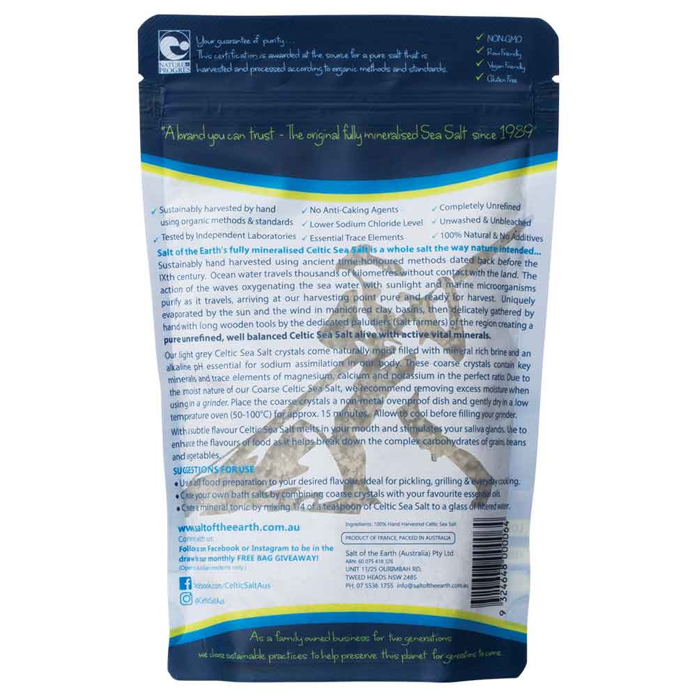 SALT OF THE EARTH Coarse Celtic Sea Salt - 250g - L'Organic