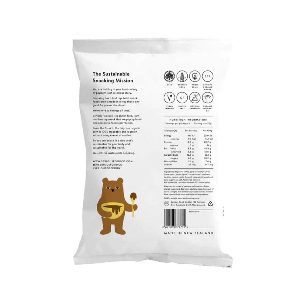 Serious Organic Popcorn Dark Chocolate Drizzle - 70g