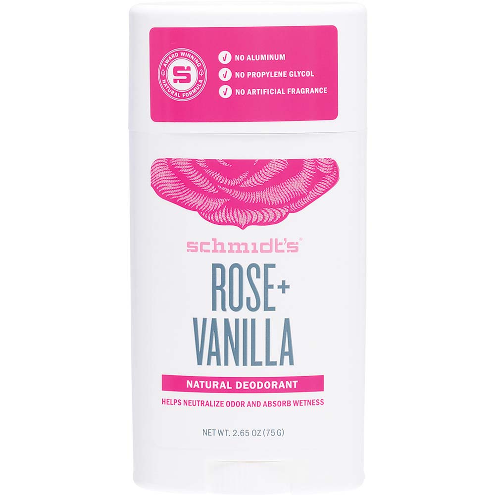 Schmidt's Rose + Vanilla Deodorant Stick - 75g - L'Organic