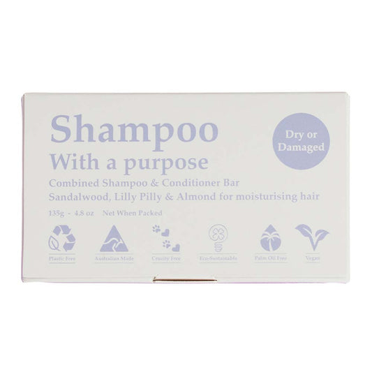 Shampoo With A Purpose - Dry or Damaged Shampoo/Conditioner Bar - 135g - L'Organic