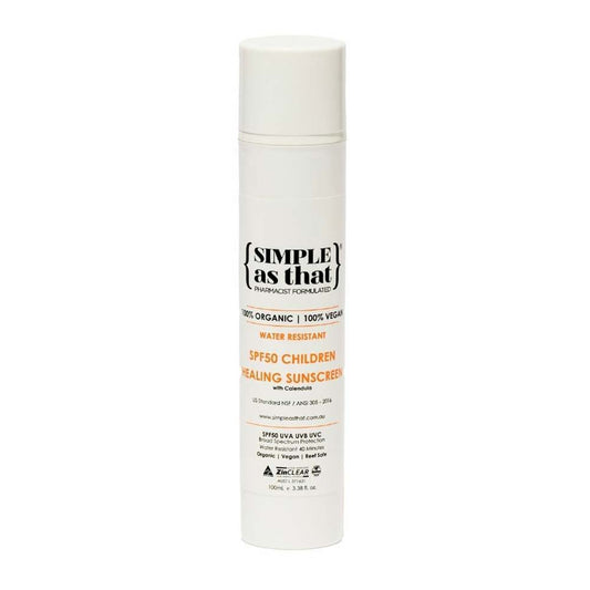 Simple As That Vegan Sunscreen For Children SPF 50 - 100ml - L'Organic