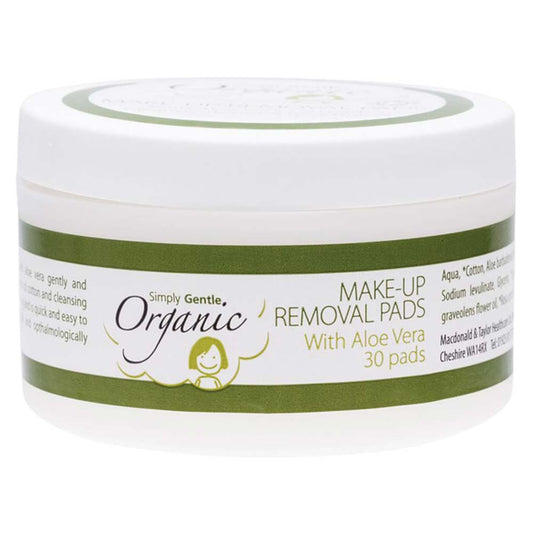 Simply Gentle Organic Facial Cleansing Pads With Organic Aloe Vera - 30 Pack - L'Organic