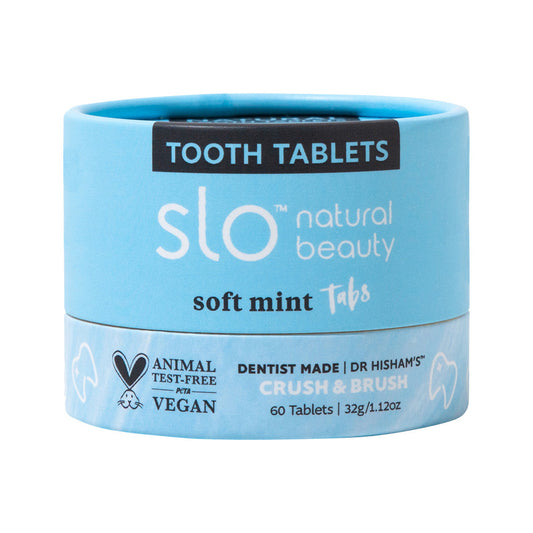 Slo Natural Beauty Tooth Tablets (Crush & Brush) Soft Mint Tabs 60t - L'Organic