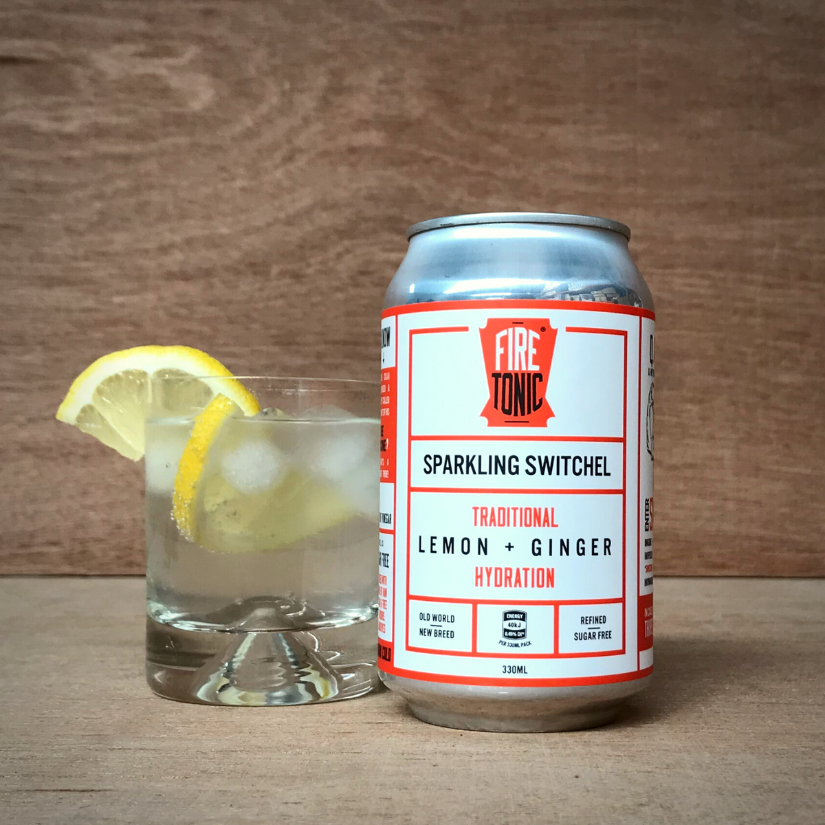 Fire Tonic Sparkling Switchel - Lemon & Ginger - 330ml