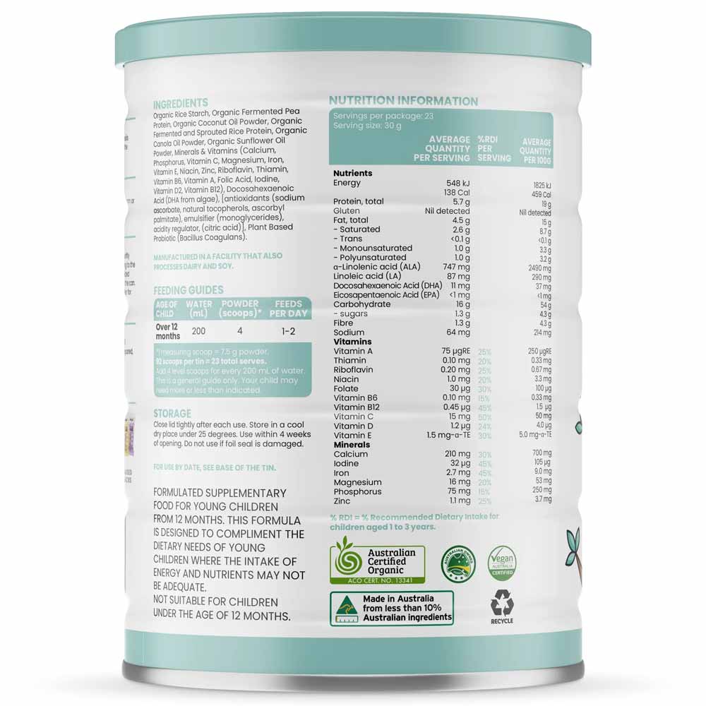 Sprout Organic Plant Based Toddler Drink 12+ Months - 700g - L'Organic