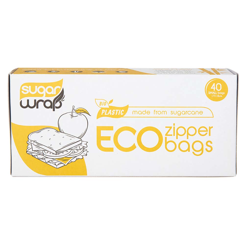 Sugarwrap Eco Zipper Bags 40 Pack - Small - L'Organic