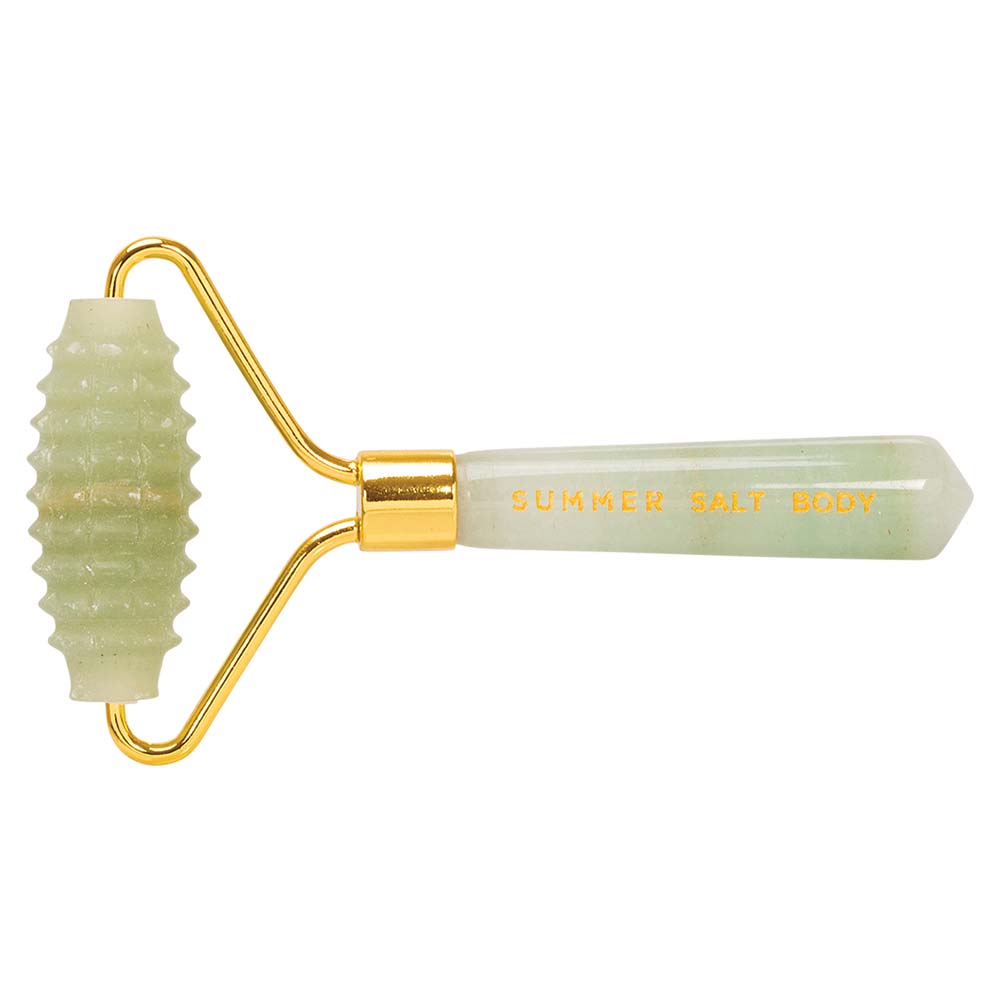 Summer Salt Body Spiky Crystal Facial Roller - Green Jade - L'Organic