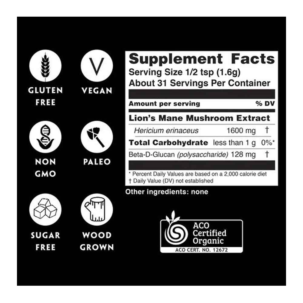Teelixir Lion's Mane Mushroom Powder - 50g - L'Organic