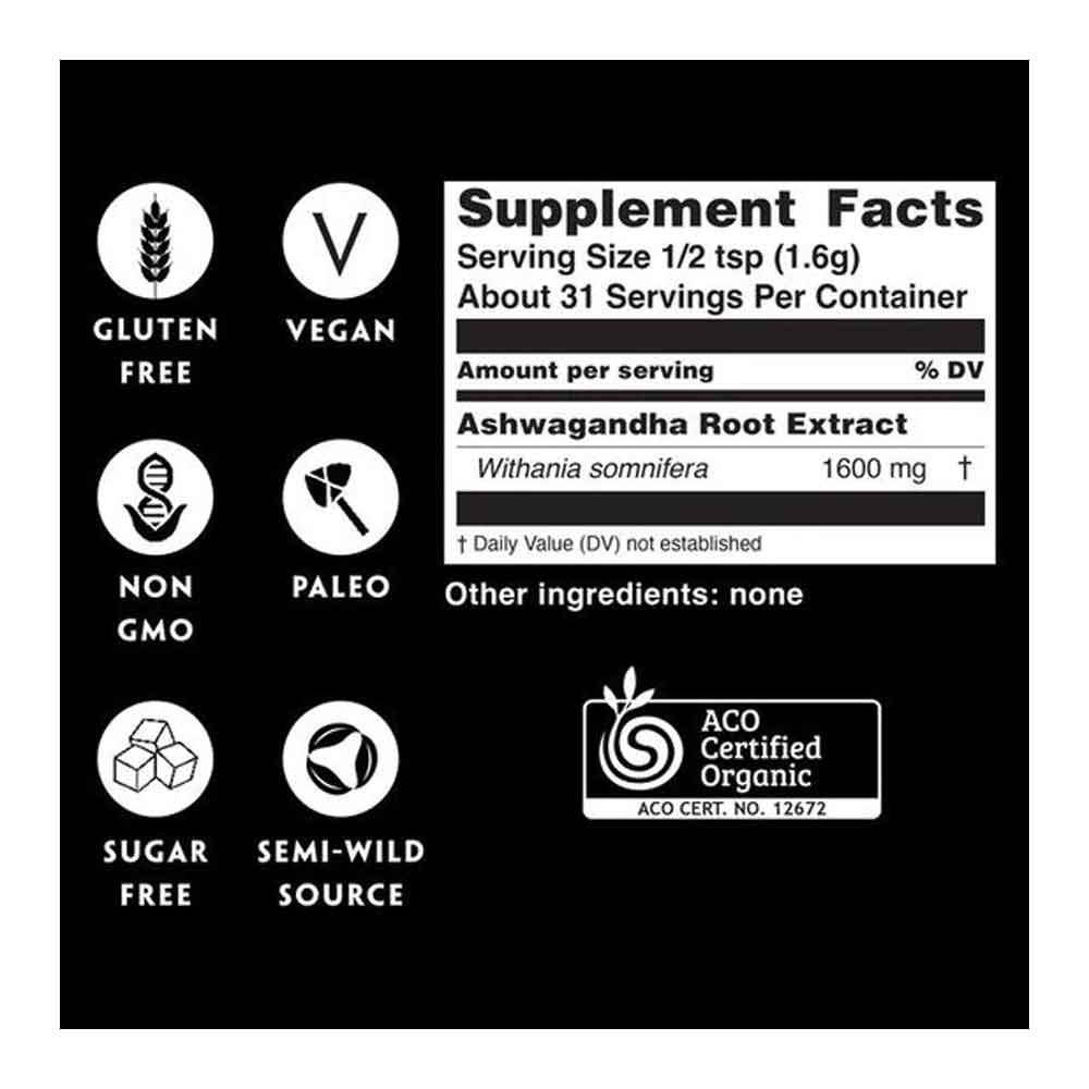 Teelixir Organic Ashwagandha Root Powder - 100g - L'Organic