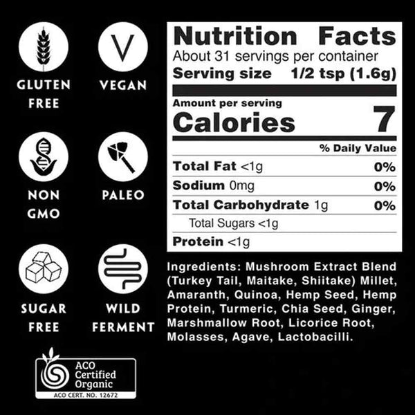 Teelixir Organic Mushroom Probiotics - 100g - L'Organic