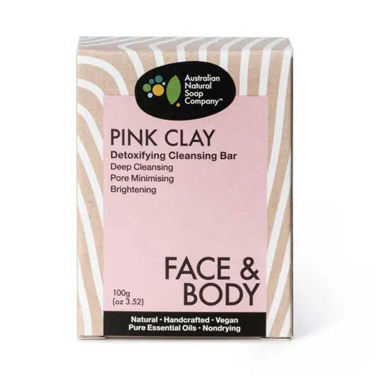 The ANSC Australian Pink Clay Solid Soap - 100g - L'Organic
