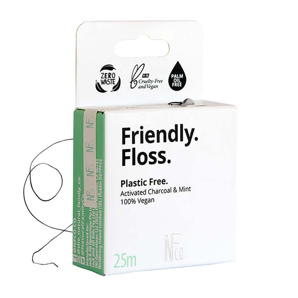 The NFco. Recyclable Dental Floss - Activated Charcoal & Mint - 25m - L'Organic